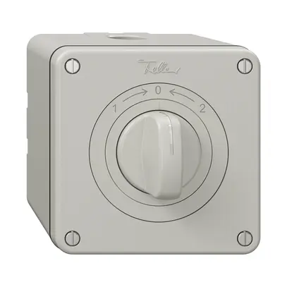 Contact pivotant NAP NEVO, avec manette, KS, 1->0<-2, gris clair 