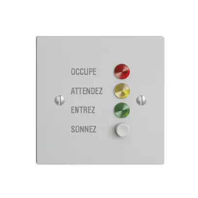 Station de porte EDIZIOdue pour signaux d'appel, gris clair 