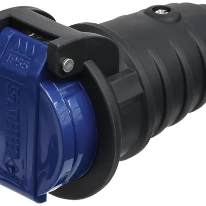 Presa mobile Steffen T23 IP55 16A 250V, antracite/coperchio blu 