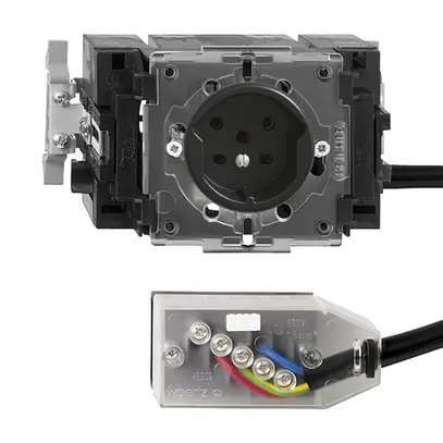 Prise INC FH T15 noir 49…69mm pour câble plat Technofil 