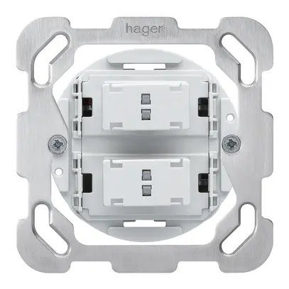 Inserto interruttore per tapparelle Hager 6A con 2 tasti di comando 