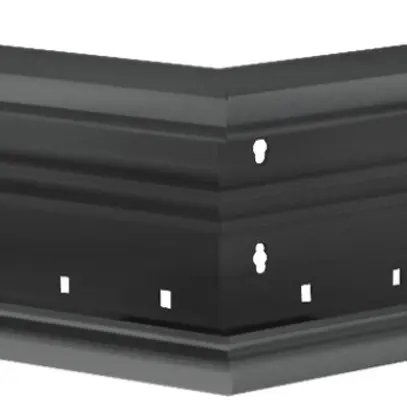 Angle extérieur Hager BR 65×100mm couvercle 80mm noir 