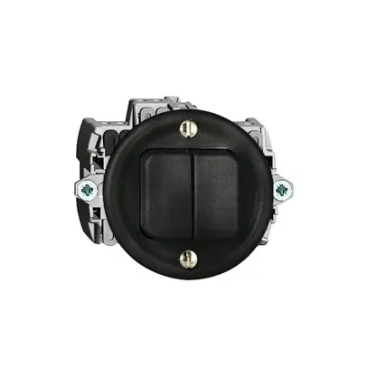 Interruttore/contatto a pulsante Feller STANDARD A-R+3/1L nero 