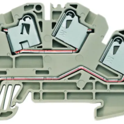 Morsetto d'installazione Weidmüller PDL S/L/L PUSH IN 4mm² 2 piani beige 