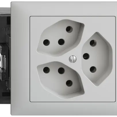 Prise INC EDIZIOdue 3×T13 gris clair, 49…69mm 