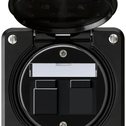 Kit de montage ENC robusto IP55 plat noir pour 2×Keystone 