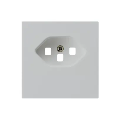 Plaque frontale kallysto T23 gris clair 60×60 pour prise bornes à vis 