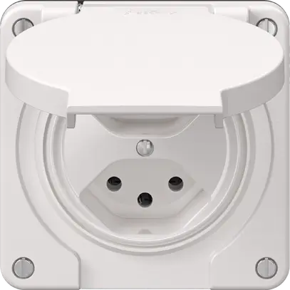 Prise NEVO N.CO, 2×T13, IP21, blanc 