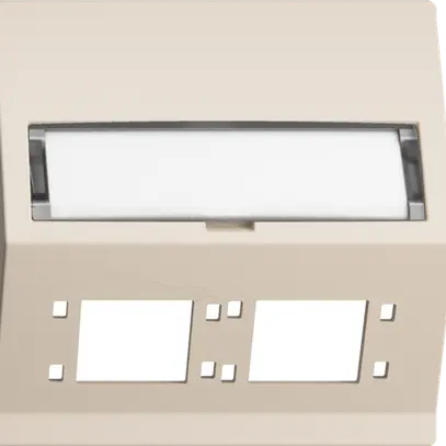 Kit montaggio INS EDIZIOdue F uscita obliqua 2×R&M cat.6A/LC speciale, crema 