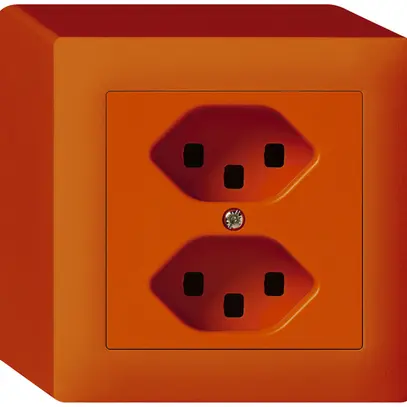 Presa AP kallysto 2×T23 arancione con morsetti ad innesto 