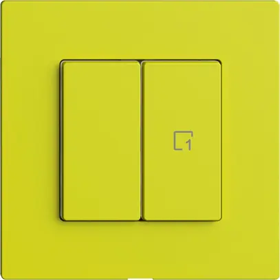 Interrupteur 1K/2T scène Edue Wiser lemon 
