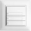 Poussoir univ. ENC 3×1t bornes à vis EDIZIOdue blanc, avec papier+LED 