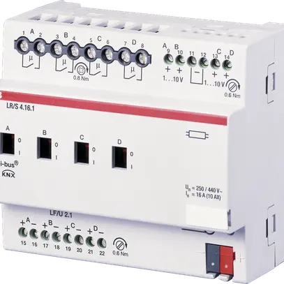 Variateur de lumière KNX 4×1…10V ABB REG-K LR/S 4.16.1 
