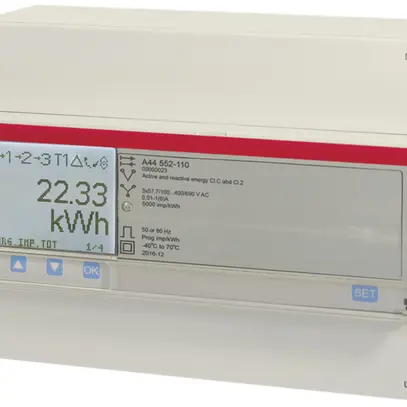 Compteur d'énergie AMD ABB A44 553-110, 3×6A M-Bus 