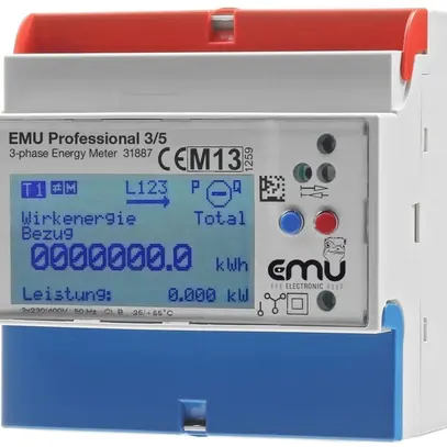 REG-Energiezähler EMU 3L 5A/1A 230/400VAC Modbus 