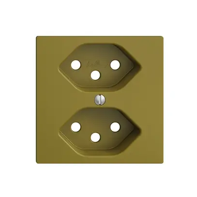 Plaque frontale 2×T13 EDIZIOdue olive 