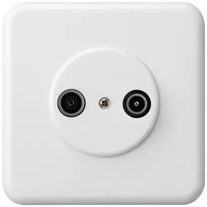 UP-Antennendose basico TV-R 19dB Durchgangsdose weiss 