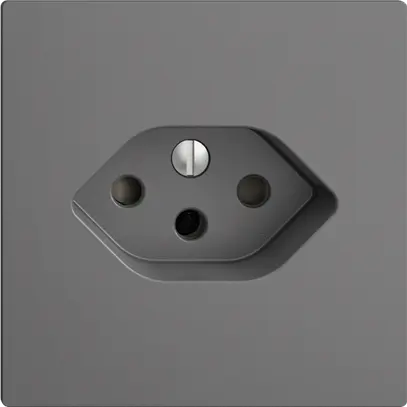 Prise ENC EDIZIOdue T13 gris foncé avec shutter 