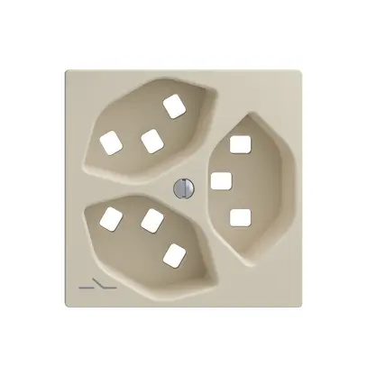 Kit de montage Feller EDIZIOdue, pour prise 3×T23 1×séparé, crema 