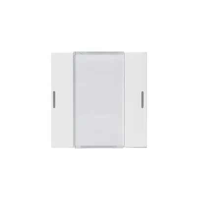 Face poussoir Hager basico KNX double LED blanc 45×45mm 