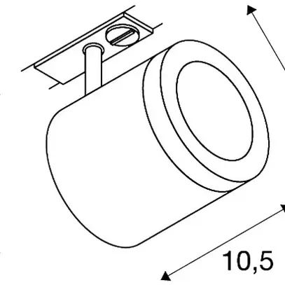 Projecteur LED SLV ENOLA_C, 12W 3000K 900lm 55° +adaptateur 1-phase IP20 noir 