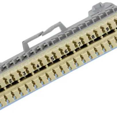 Réglette de coupure R&M 10DA 1×0.8mm, liaison en bas 