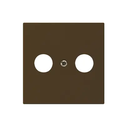 Placca frontale kallysto marrone per R/TV 60×60mm 