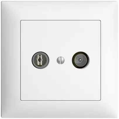 Prise TV-R ENC EDIZIOdue 11dB blanc à large bande 5…2000MHz, FMI 