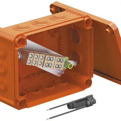 Boîte de dérivation Bettermann E30-E90 1 porte fusible 190×150×77mm 10mm² or 