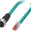 Cavo patch RJ45 Phoenix Contact NBC-P12FSD cat.5 SF/UTP 2×2 0.3m blu IP20/IP67 