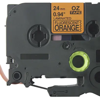 Cassette ruban compatible avec OZE-B51, 24mm×5m, orange/noir 
