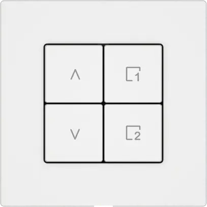 Stazione secondaria tapparelle EDIZIO.liv Wiser SNAPFIX® 1 scena 4 tasti bi 