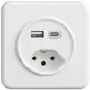 Prise ENC USB type A+C + type 13 Feller STANDARDdue QMI 230V 3000mA blanc 