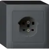 AP-Steckdose kallysto T25 anthrazit Schraubklemme 