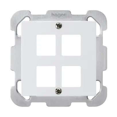 Kit frontale INC HMS kallysto B per 4 moduli bianco 