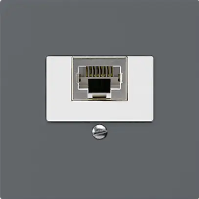 Insert pour prise de raccordement kallysto 1×RJ45s anthracite 