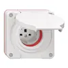 Presa NUP NEVO, 1×T25, IP55 secondo SN 441011, c.guarnizione rossa, bianco 