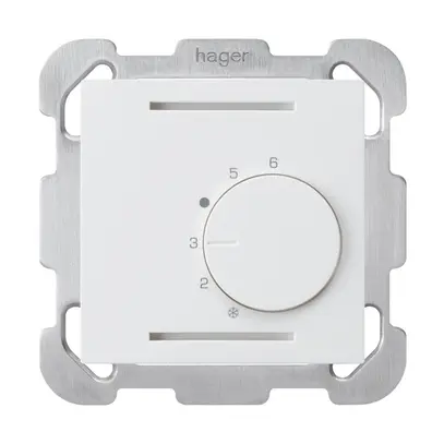 Thermostate d'ambiance ENC kallysto blanc sans interrupteur plaque fixation 