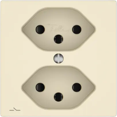 Presa EDIZIO.liv SNAPFIX® 2×T13 1×S con shutter cr 