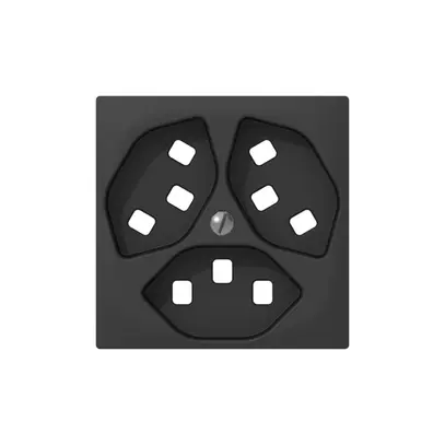 Placca frontale SIDUS antracite per 3×T23 