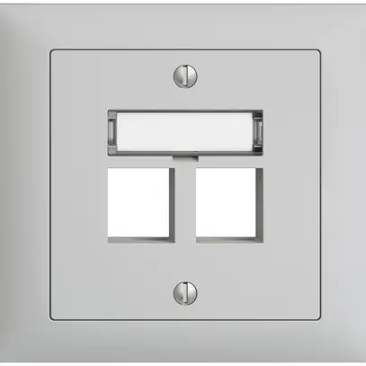 Kit de montage INC EDIZIOdue FKE, sortie droite, pour 2×Keystone, gris clair 