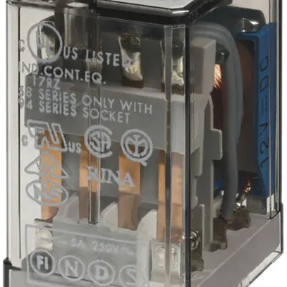 Relè circuito stampato mini Finder 55, 4C 7A/48VDC AgNi RT III 