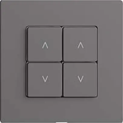 Station secondaire pour interrupteur stores 2c/4t WLAN Edue Wiser gris foncé 