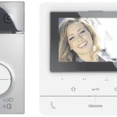 Video-Türsprechanlage Set EFH Bticino, 2-Draht, LINEA 3000 / CLASSE 100 
