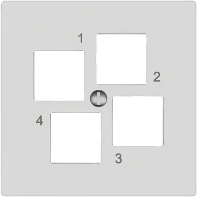 Kit de montage EDIZIO.liv EASYNET S-One SNAPFIX® droit 4×RJ45 bc 