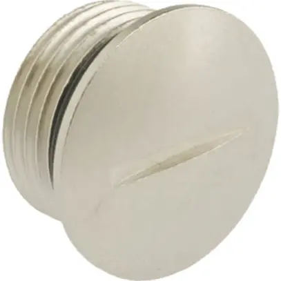 Bouchon de fermeture AGRO laiton M63 avec bord et joint, filet long 