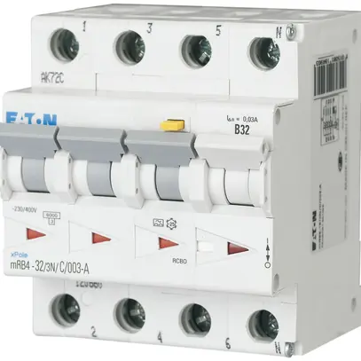 Disgiuntore differenziale C ETN 6kA 32A 3+N 30mA 