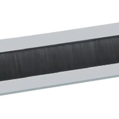 Durchführungspanel 19" VALUE, Ausschnitt mit Bürstendichtung 2HE St grau 