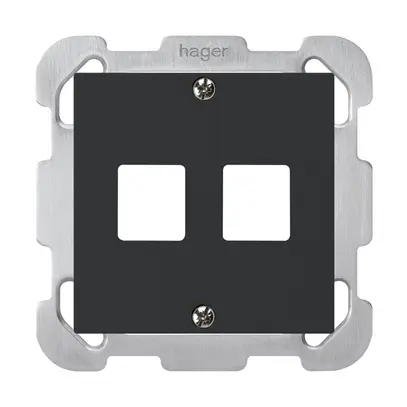 Kit frontale INC HMS kallysto B per 2 moduli nero 