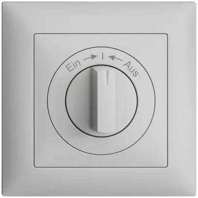 Frontset EDIZIOdue Ein->I<-Aus hellgrau 88×88mm für Schwenktaster 